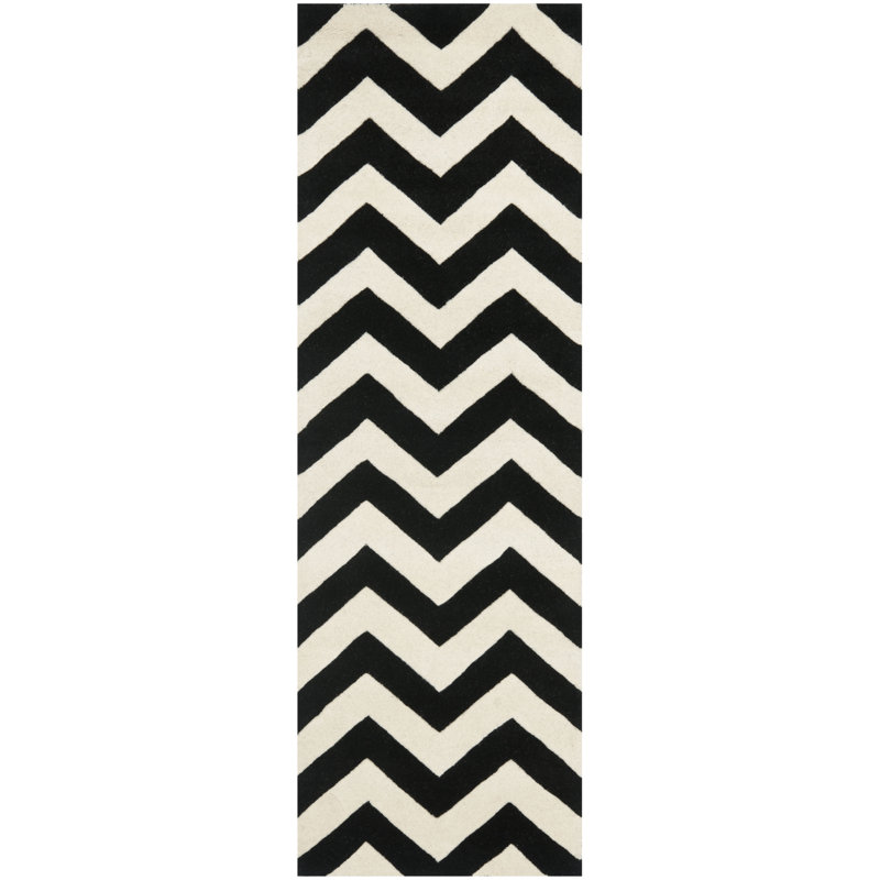Teresita Hand Tufted Wool Chevron Rug, Rectangle 2'3" x 5'
