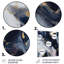 «Blue and White Enigmatic Stones IV», impression sans cadre sur métal-404307508