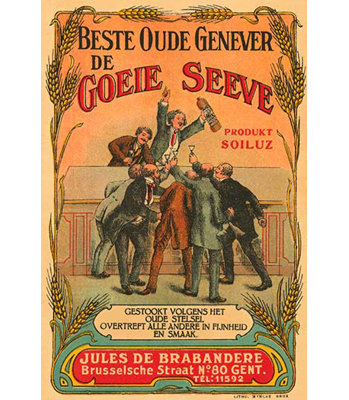 « beste oude genever de goeie seeve » par litho myncke rétro