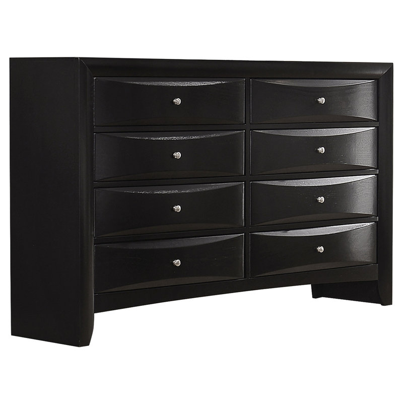 Kim 8-drawer Dresser Black