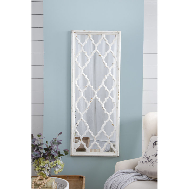 Miroir blanc patiné 24 po x 60 po - Transforme différentes salles de bain, chambres à coucher, salons, 59 po de hauteur, le plancher Fascination classique s'harmonise avec n'importe quelle pièce.