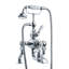Classic White Double Handle Deck Mounted Thermostatic Bath/Shower Mixer with Tub Faucet and Handshower-32124062