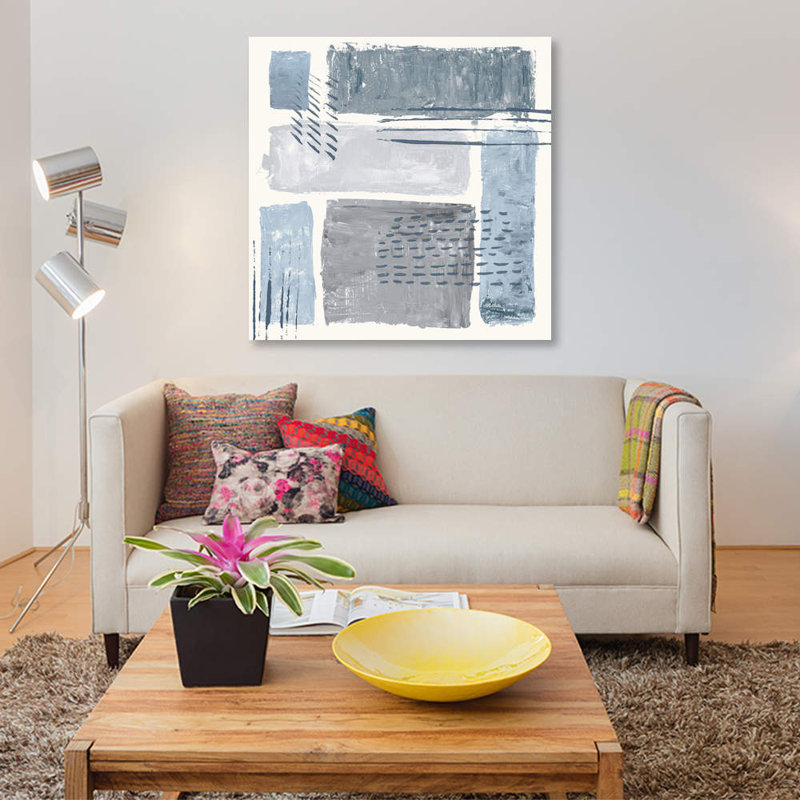 « between the lines ii », impression sur toile, H 37 po x l 37 po x P 1,5 po, Toile tendue, Pas de tapis