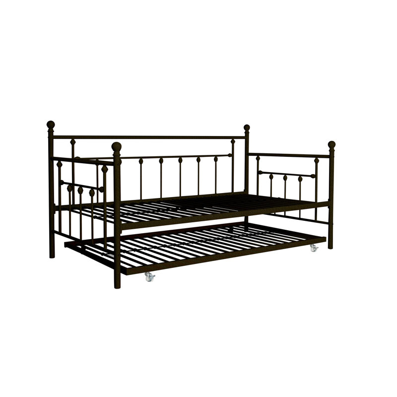 Lit de jour avec lit gigogne Aracieo, Bronze, Grand