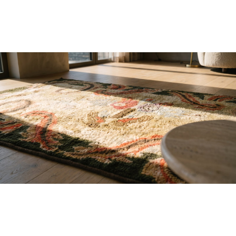 Tapis crocheté américain ivoire