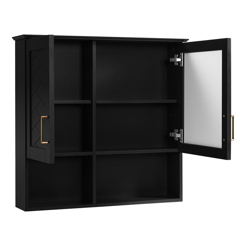 Armoire à pharmacie murale de 30 po, salle de bain, 21 tablettes réglables, portes à fermeture en douceur, quincaillerie, armoire de rangement intelligente à miroir pour meuble-lavabo de 21 po, charnières de fermeture et durabilité durable