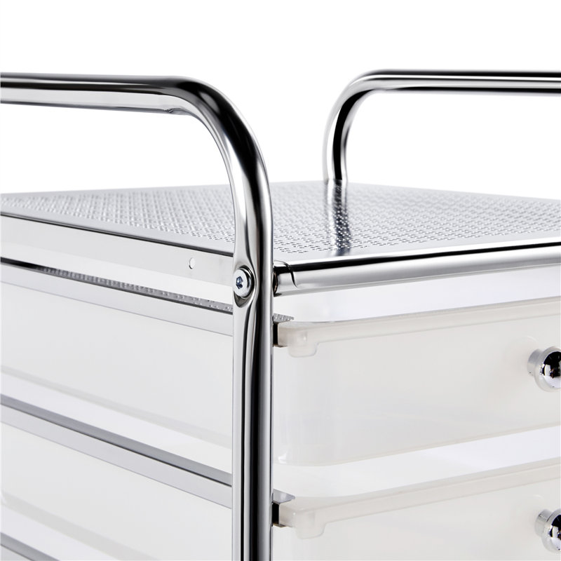 90.5cm H x 36.5cm W Utility Cart with Wheels, White