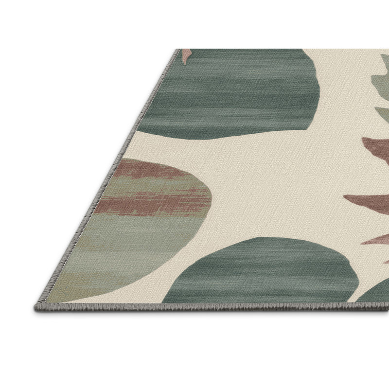 Tapis gris aquarelle lavable à la machine
