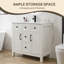 Meuble-lavabo simple 36 po avec comptoir en céramique forgé à haute température et robinet économiseur d'eau-947414722