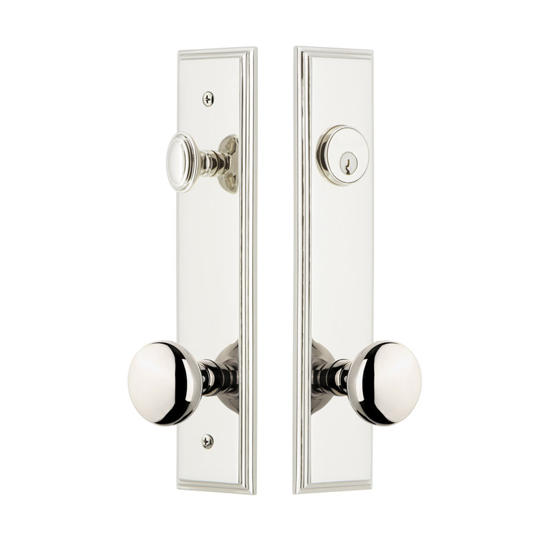 Ensemble d'entrée haut Carré, Nickel poli, 2,375 po