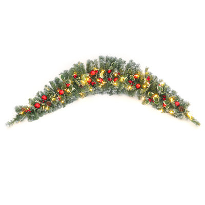 180cm Lighted Faux Garland with Lights