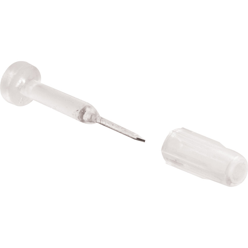 Goujon en acier de 1-1 / 16 po avec douille en plastique, support de grille de fenêtre, H 4,75 po x l 1,85 po x P 0,6 po