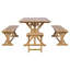 Frison Teak Solid Wood Dining Set