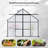 8x6 Polycarbonate Greenhouse With Double Door For Outdoor Backyard Black