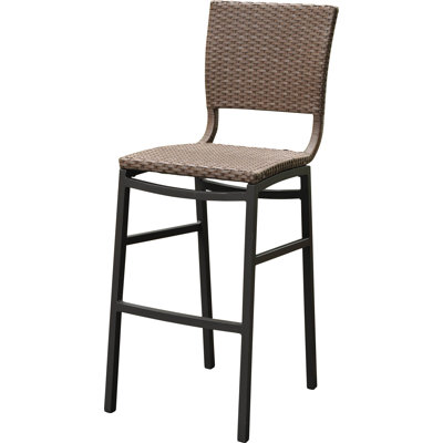 Brade PVC Wicker Outdoor Stool