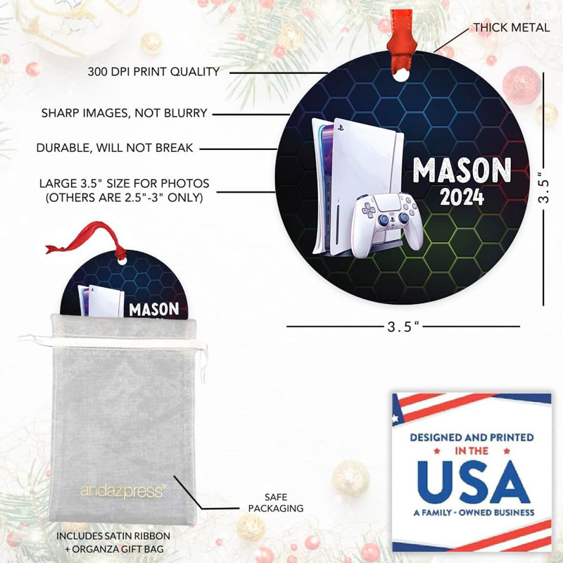 Décoration et arbre de Noël personnalisé en métal 20x20, Oui