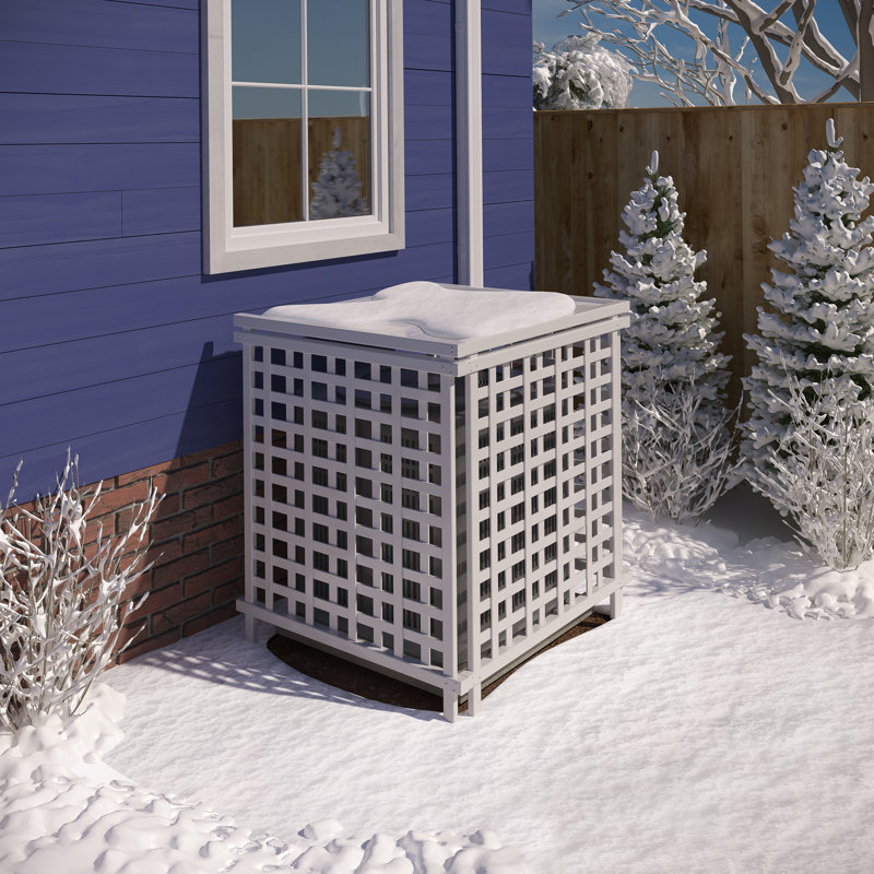 Enclo Privacy Screens 36 in. x 39 in. White Vinyl Liberty Lattice Solid Rooftop Accessory