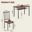 Ensemble de table de salle à manger 5 pièces pour 4 personnes, table moderne avec support de rangement et structure en métal robuste, mobilier d'appartement