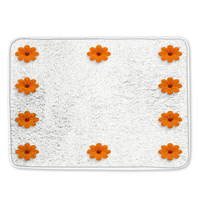 Tapis de bain orange