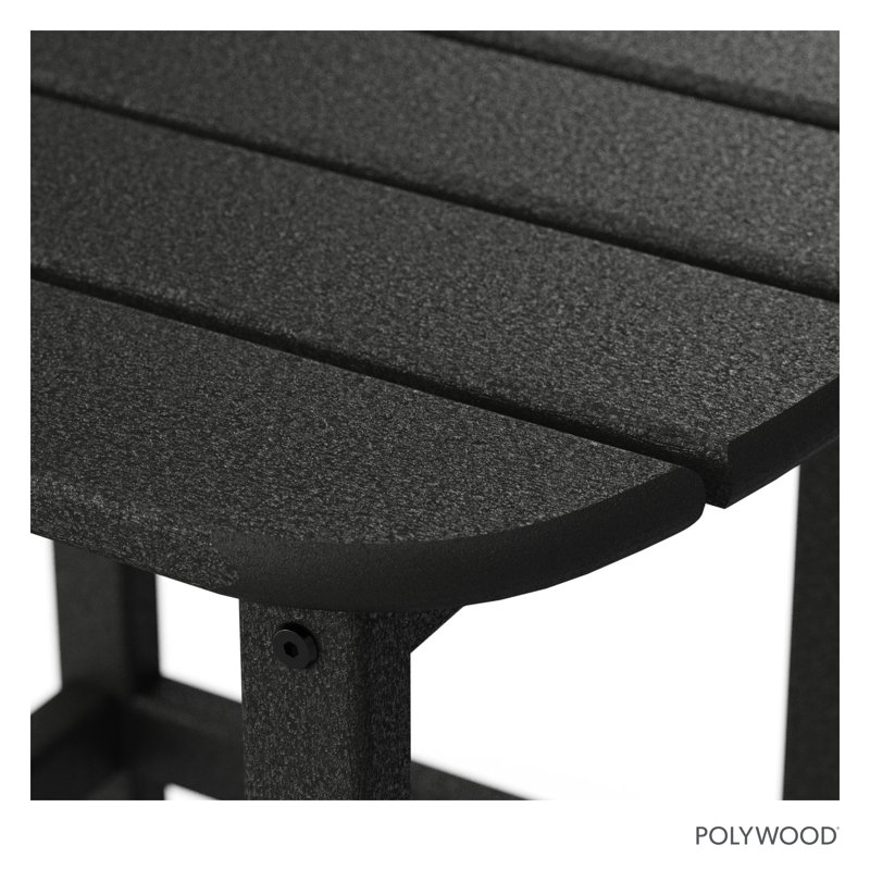 POLYWOOD South Beach 18" Side Table, Black