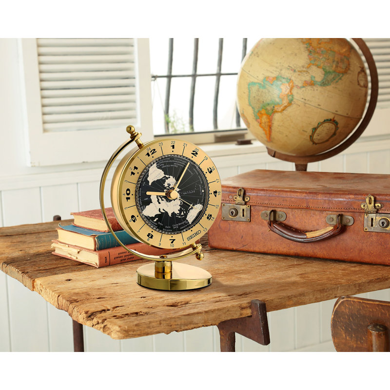 QHG106GLH Desk & Table Clock, Golden