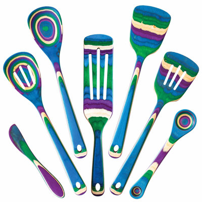 Baltique Mumbai 7-Piece Layered Birch Utensil Set