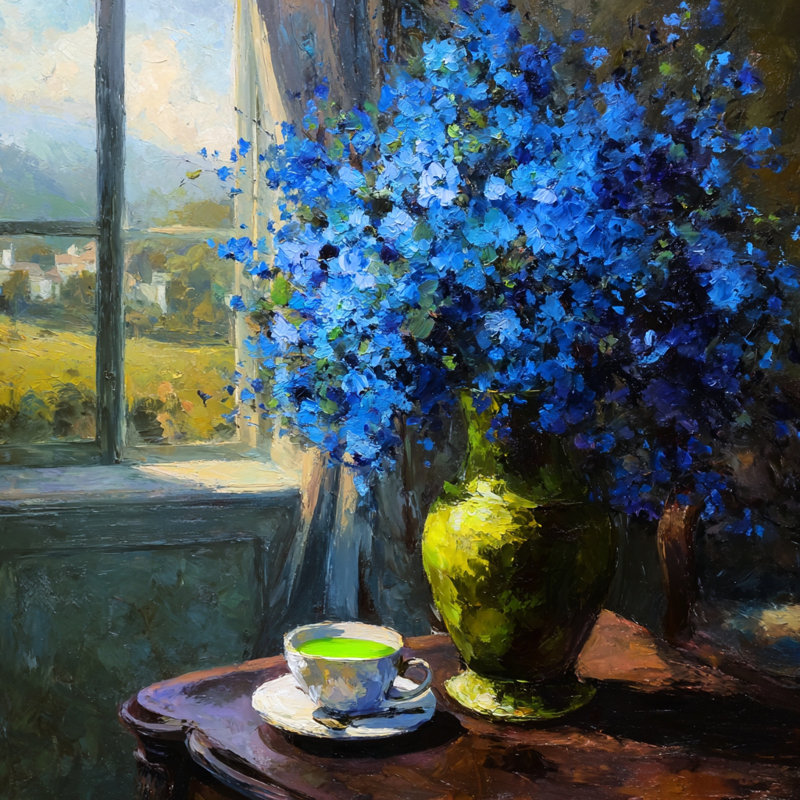 «Window Garden Calm», art mural sur toile tendue, H 30 po x l 30 po x P 1,5 po
