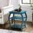 Teal 2-shelf End Table