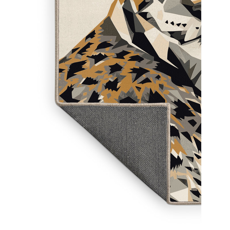 Tapis gris moelleux moelleux à motif géométrique moderne et doux Lynx Gosnells, 8 x 10