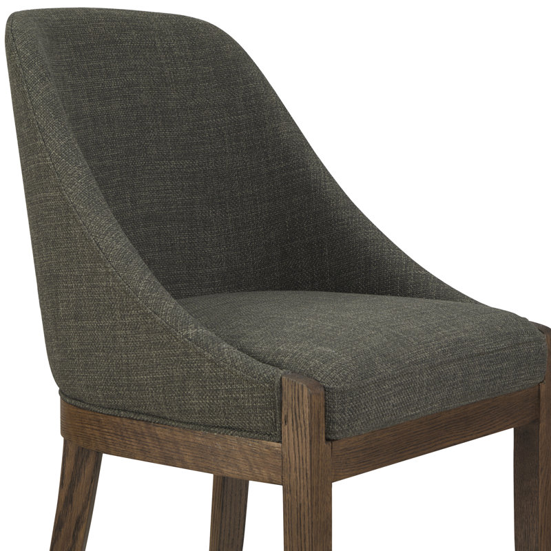 Chaise de salle à manger Daya, Chenille performance gris anthracite