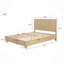 Lit plateforme en bois avec tête de lit à panneaux cannelés - Design minimaliste-1895342109