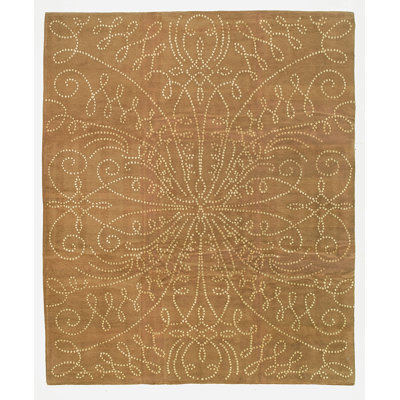 Abstract Area Rug in Brown/Gold