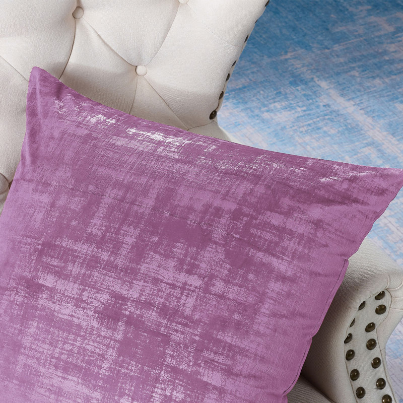 Mauve Shadows Embroidered Microsuede Euro Accent Pillow Set