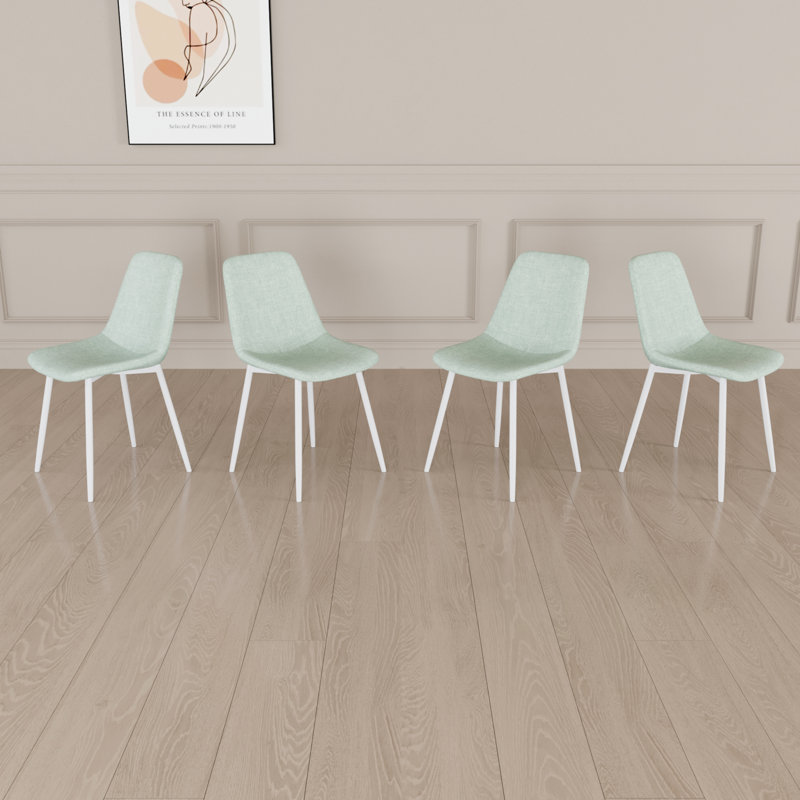 Chaises de salle à manger rembourrées Darwen, Vert