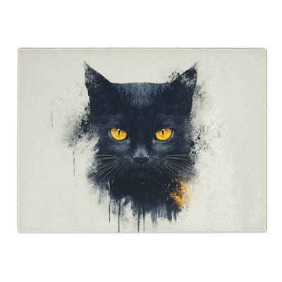 Black Cat Vol.11  Glass Chopping Board