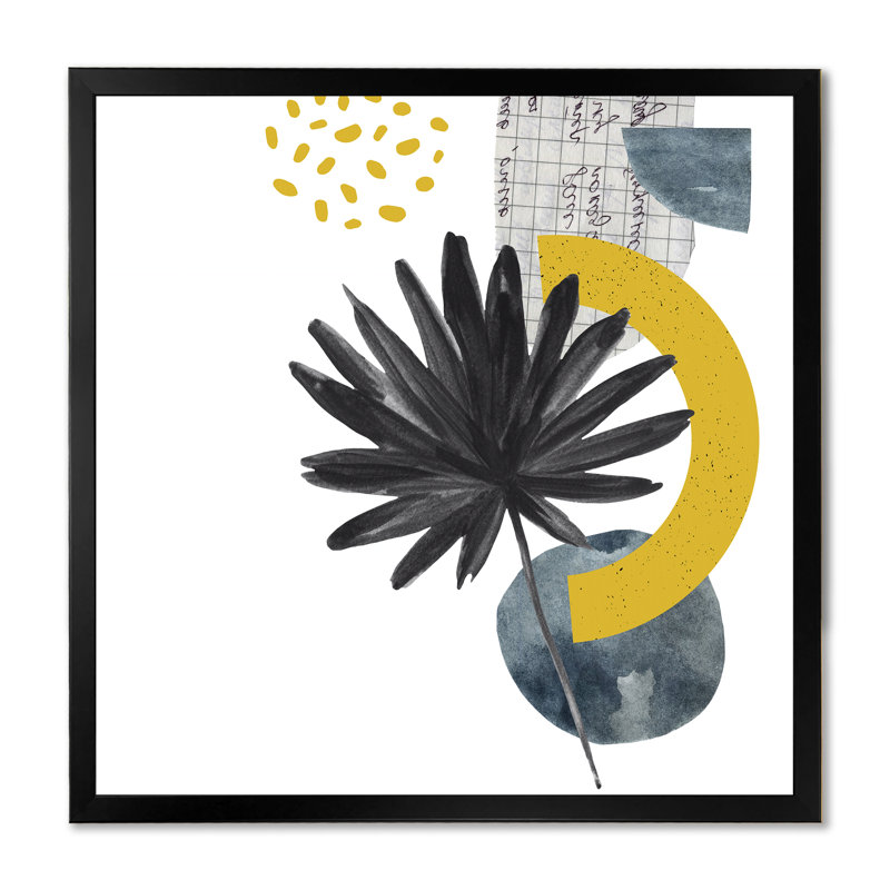 Abstrait scandinave minimaliste, reproduction d'art sur toile moderne, Cadre photo noir, H 16 po x l 16 po