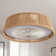 Woven RGB Fandelier with Light，Flush Mount  Ceiling Fan with Light Kit and Remote Control/APP