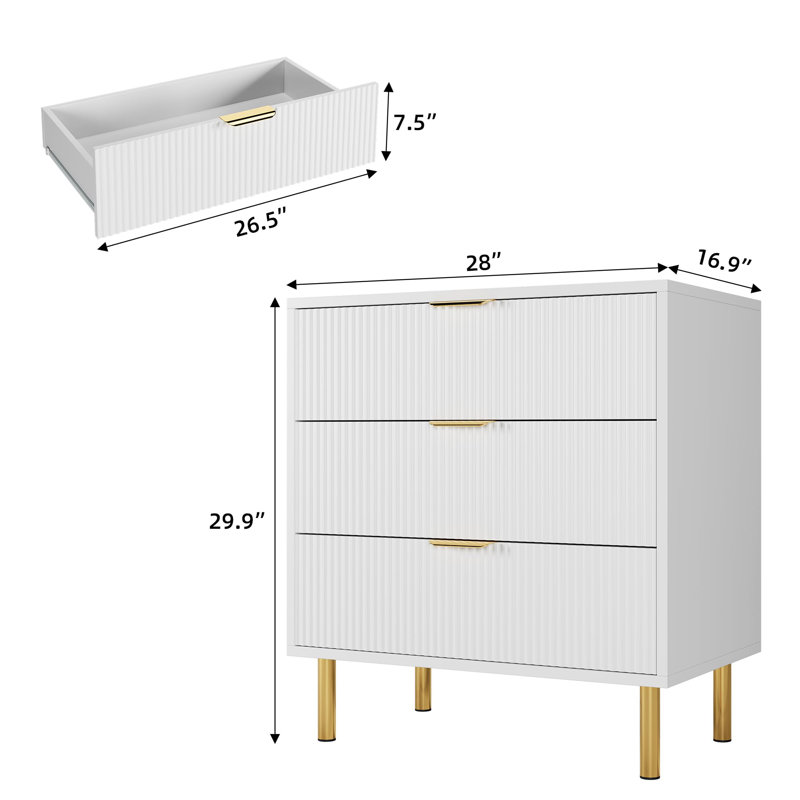 28'' W Nightstand, White