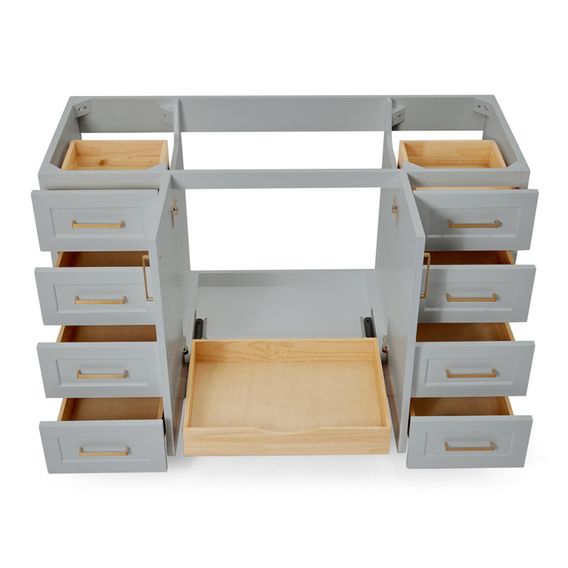 54" Single Bathroom Vanity Base Only, Gray