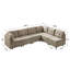 Chenille Upholstered Sectional Sofa Couch With Ottoman-120142524