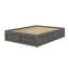 Lit plateforme grand format avec quatre tiroirs et rangement au pied de lit, sans tête de lit-924585820