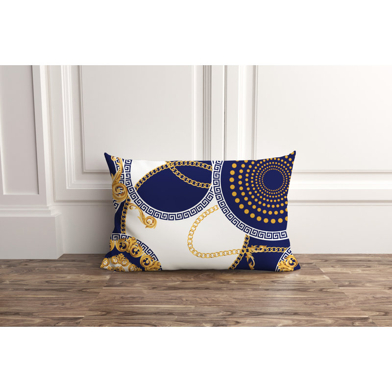 Housse et insert de coussin extérieur Tobin, Bleu marine