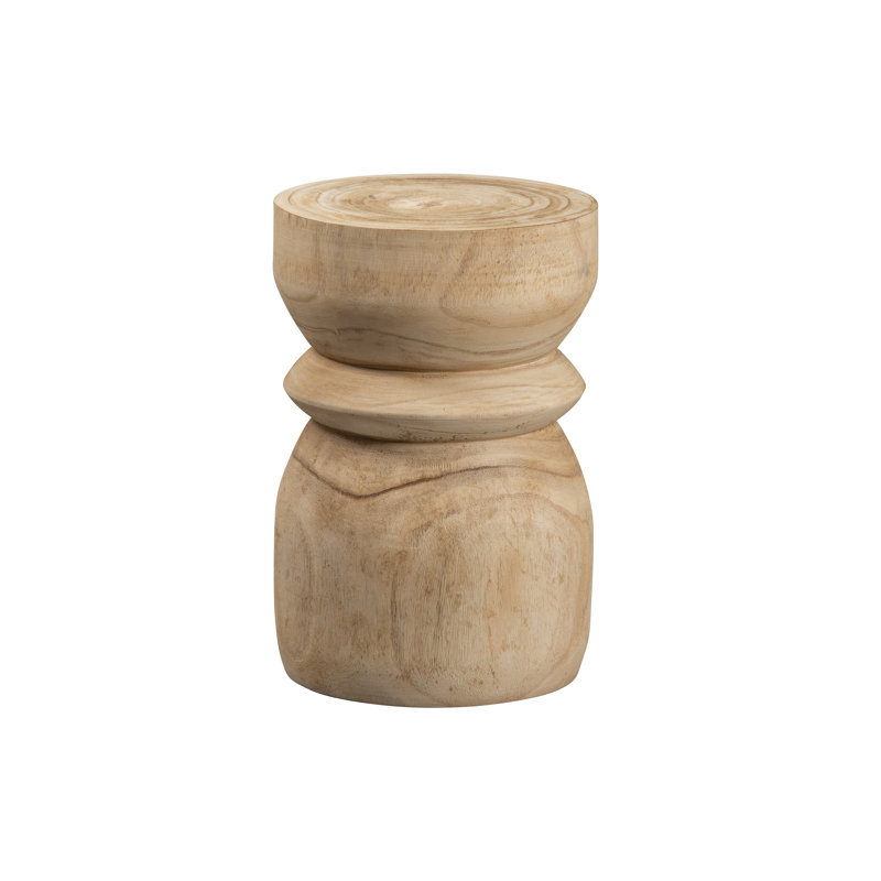 Bikkel Solid Wood Accent Stool, Natural