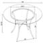 Table de salle à manger ronde Harragan de 48 pouces avec dessus en verre noir mat-1034900099