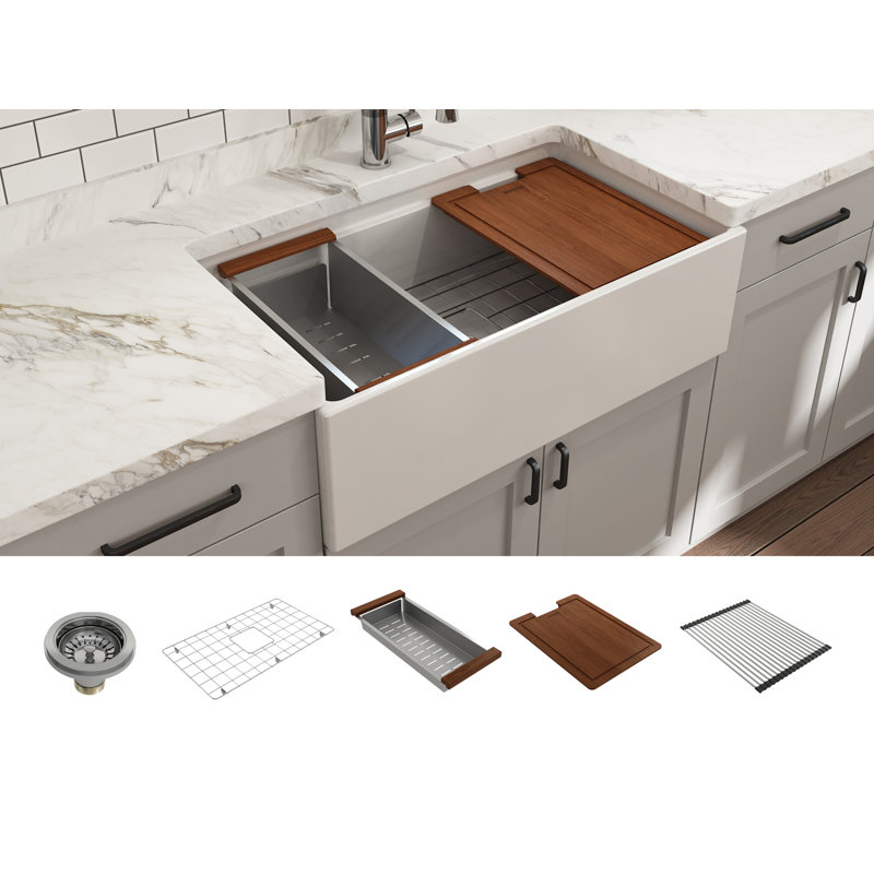 Contempo 33'' L Kitchen Sink, White