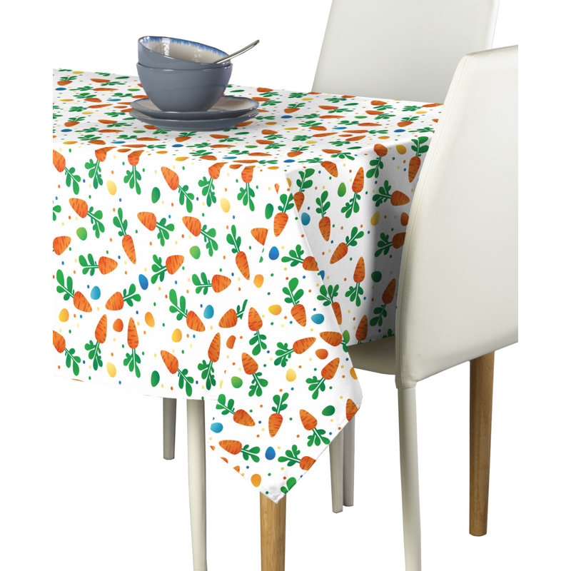 Emilio Carrots, Dots and Eggs Tablecloth, 120" L x 60" W