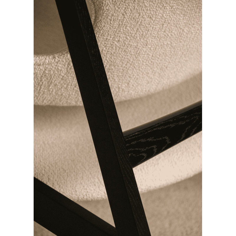 Knitting, Lounge Chair, Walnut Base, Upholstered Seat and Back PC3T, EU/US - CAL117 Foam, 0950 (Green), Baru, Baru, Sahco, Kvadrat