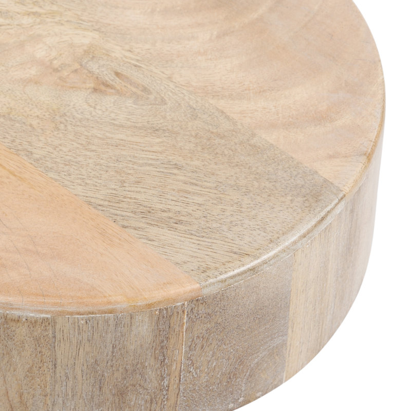Sculptural Round Drink Table, Brown