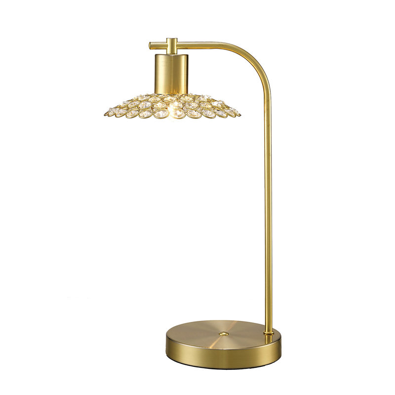 Valletta 41cm Arched Table Lamp, Gold