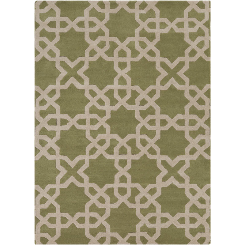 Tapis marocain en laine à motif treillis marocain Acworth Authentic, 7 pi x 10 po